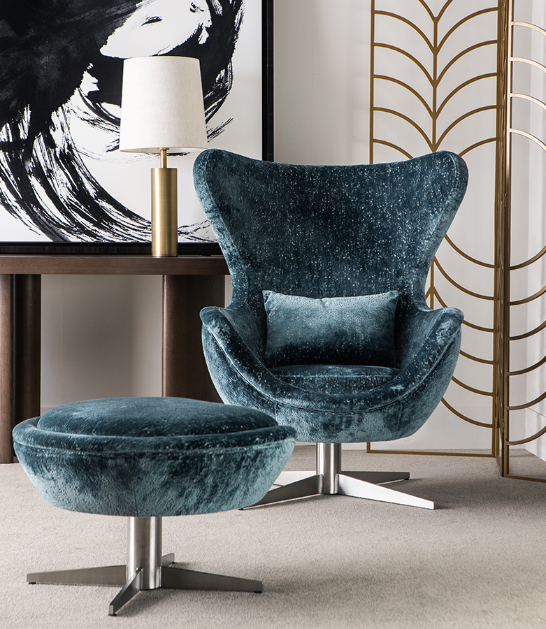Ida Swivel Base Armchair Hamilton Conte