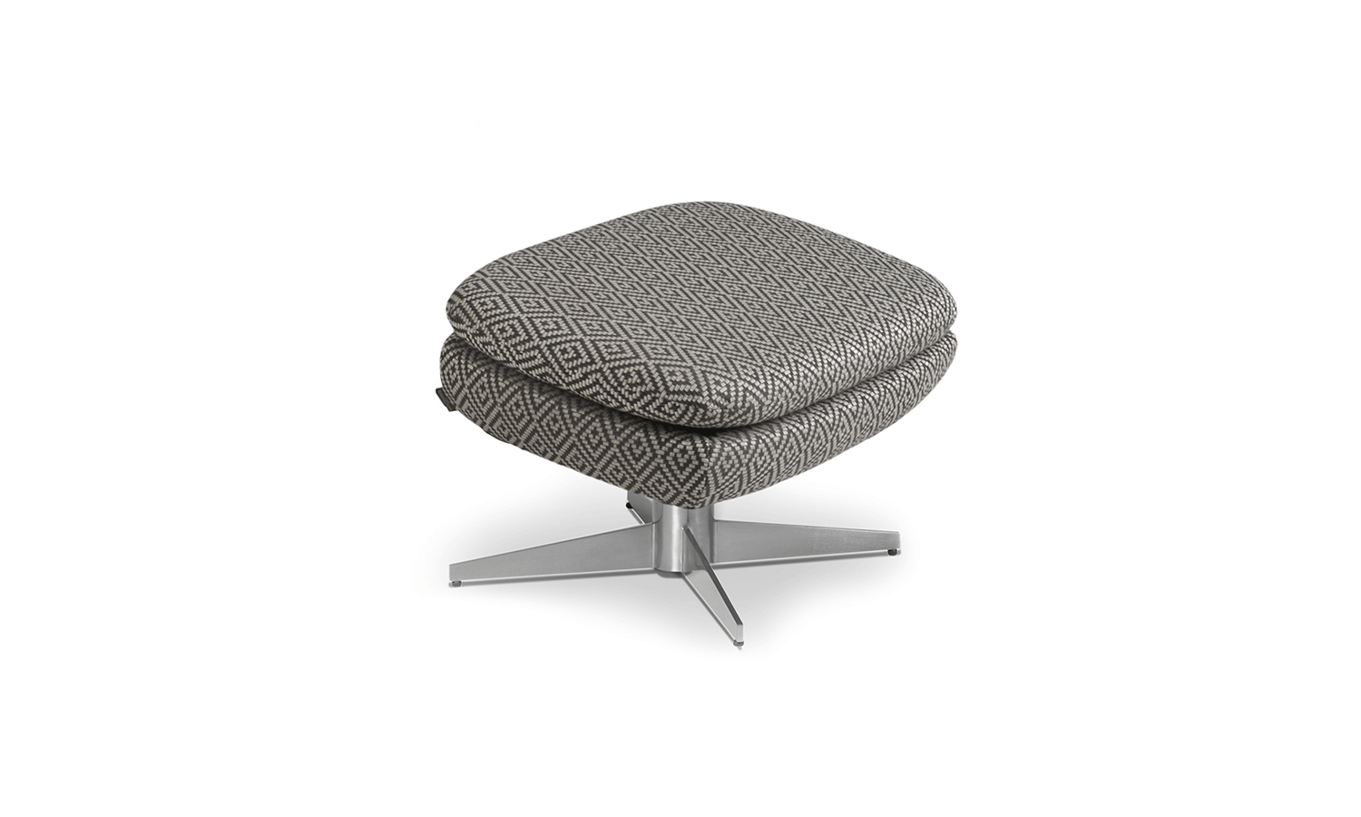 Didrik ottoman / brushed steel 