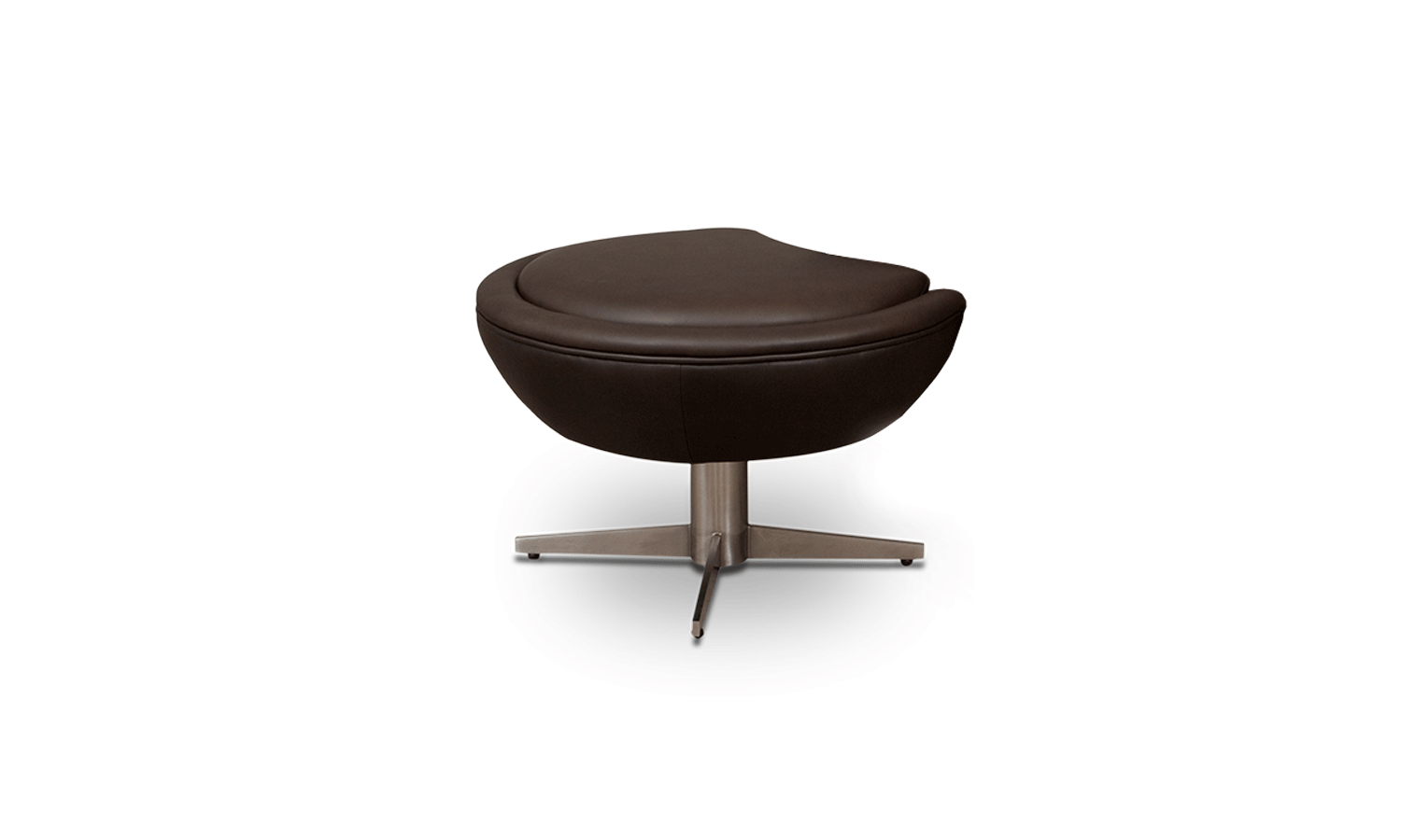 Ida ottoman / brushed steel